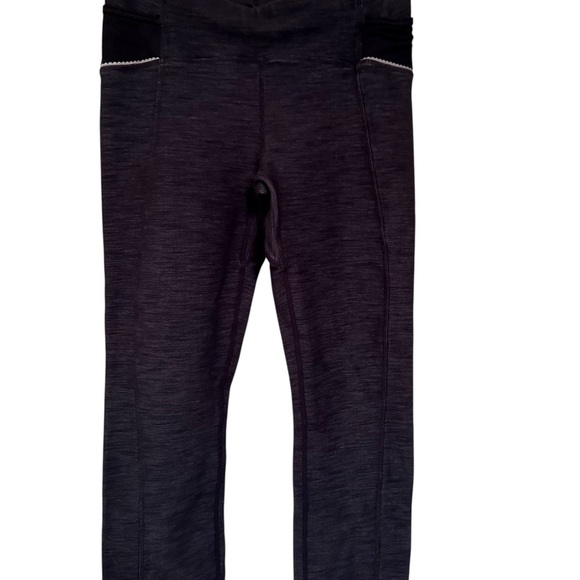 lululemon athletica Pants - Lululemon Ride On Crop Gray Denim Legging Pants Scallop Edge Size 6